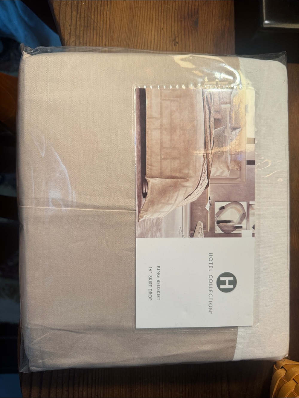 Hotel Collection King Bedskirt in Light Taupe Beige